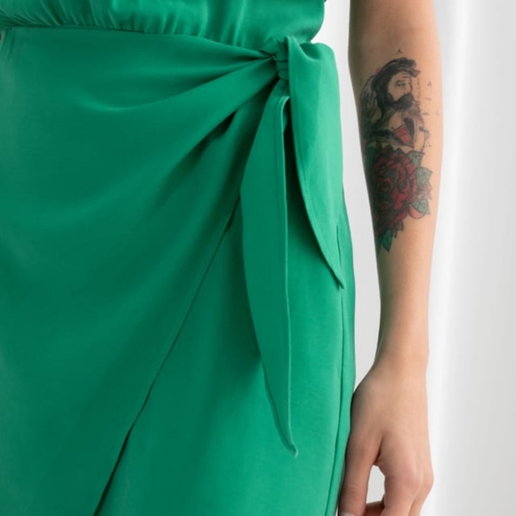 & OTHER STORIES Tie Up Mini Wrap Dress - Picture 4 of 12